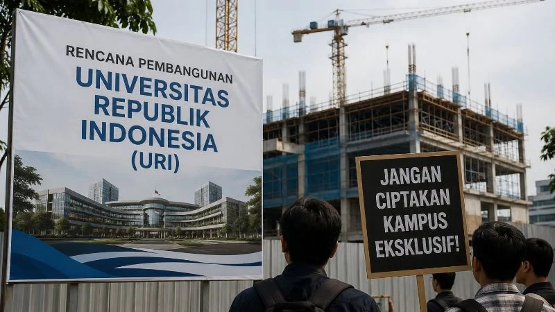 Ilustrasi rencana pembangunan Universitas Republik Indonesia (URI).
